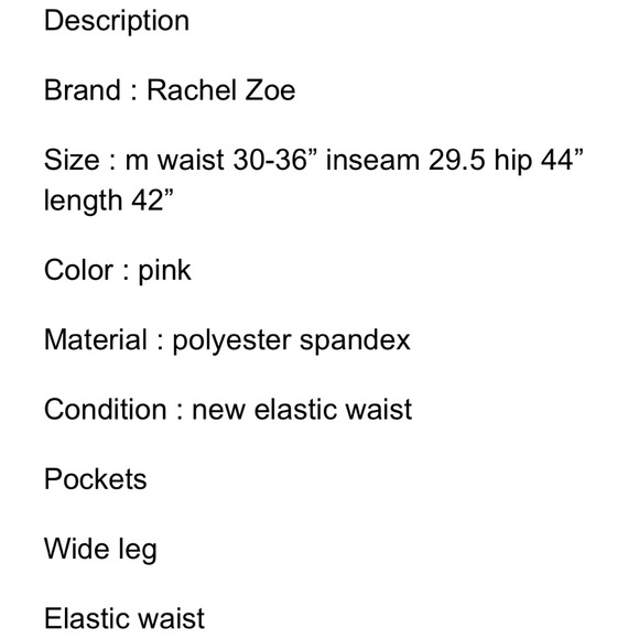 Rachel Zoe wide bottom pants NWOT - Picture 9 of 9